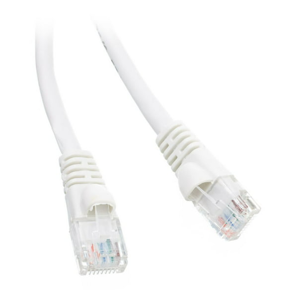 2 Feet Cat5e White Ethernet Patch Cable Snagless Molded Boot C&E 4 Pack CNE537801 